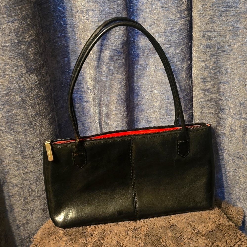Hobo International Women's Shoulder Bag Black Leather Purse vintage Y2K